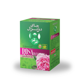 چای سبز و گل سرخ100گرمی دوغزال