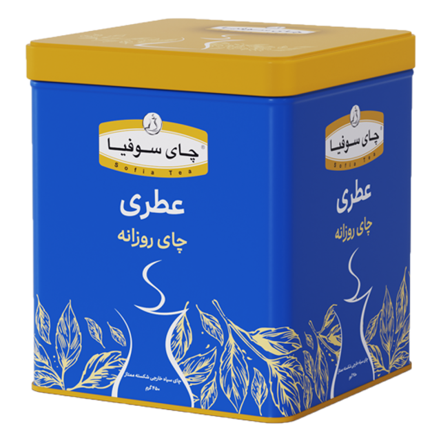 چای شکسته معطر سوفیا قوطی فلزی آبی